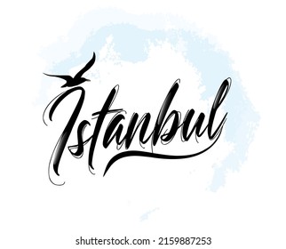 istanbul. Vector logo. Banner or emblem, travel blog or social media.