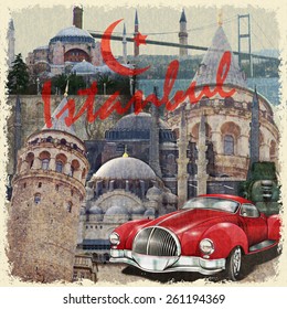 Istanbul vintage poster.