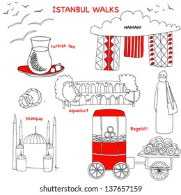 Istanbul walks.Sketch.
