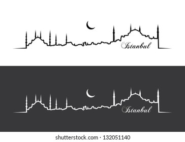 Istanbul wallpaper - vector illustration