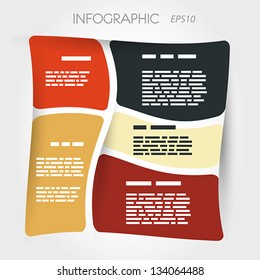 isted square presentation inforgaphic layout. infographic concept.