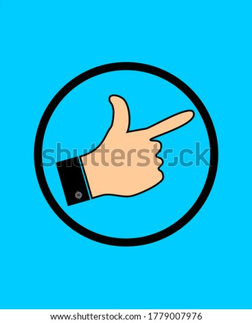 ISTOL HAND ICON VECTOR DESIGN