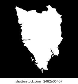 Istria сounty map, subdivisions of Croatia. Vector illustration.