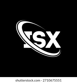 Logotipo de ISX. Carta seis. Diseño del logotipo de la letra ISX. Logotipo de las iniciales ISX vinculado con el círculo y el logotipo del monograma en mayúsculas. Tipografía ISX para tecnología, negocio y marca inmobiliaria.