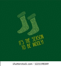 It' the Season Poster Woolen Socks