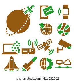 it, technology icon set