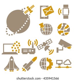 it, technology icon set