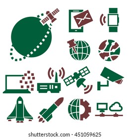 it, technology icon set