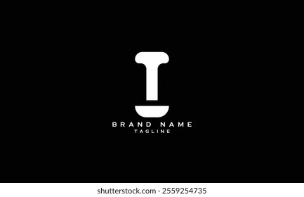 IT, TI, Abstract initial monogram letter alphabet logo design