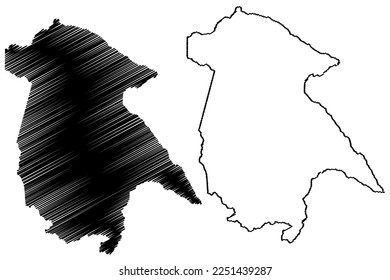 Itabela municipality (Bahia state, Municipalities of Brazil, Federative Republic of Brazil) map vector illustration, scribble sketch Itabela map