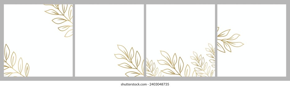 itable vector template featuring delicate floral elements on neutral pastel backgrounds. Ideal for wedding invitations, social media posts, cards, covers,Invitation, menu, table number card design. 