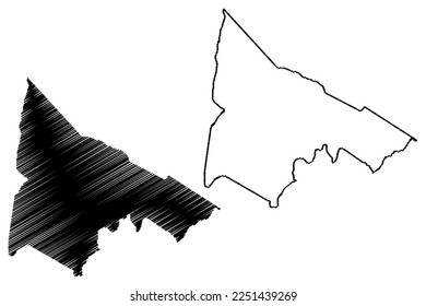 Itajuipe municipality (Bahia state, Municipalities of Brazil, Federative Republic of Brazil) map vector illustration, scribble sketch Itajuípe map