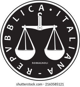 italia coin with scale handmade silhouette collection