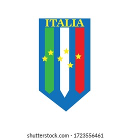 Italia doodle Lettering. Hand-lettered print. Vector typographic design.