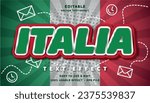 italia editable text effect with modern and simple style