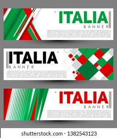 Italia Italy Modern Banner Template vector Set design