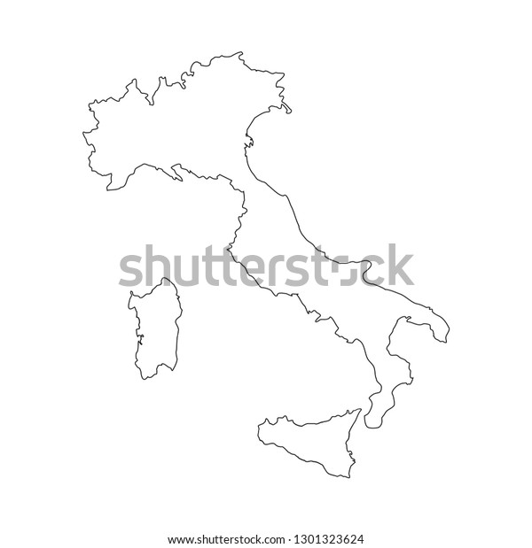 Italia Map Italia Icon Stock Vector Royalty Free 1301323624