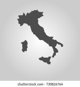 Italia map icon isolated on white background - Italia icon vector