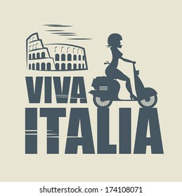 Italian abstract, vector illustration