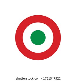 Italian Air Force Roundel. Military Symbol. Vector Illustration