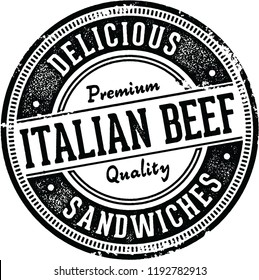 Italian Beef Sandwiches Vintage Sign