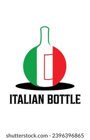  diseño de logotipo vectorial de idea de botella de italia