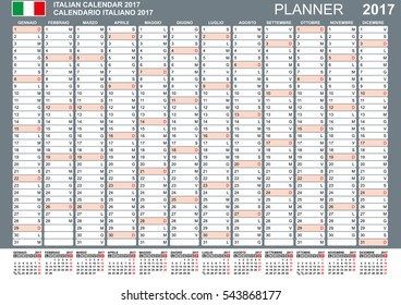 French Calendar 2017 Planning Calendar Template Stock Vector (Royalty ...