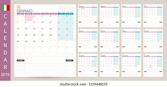 italian calendar images stock