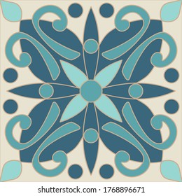 Italian Ceramic Tile Pattern. Abstract Background. Geometric Design.