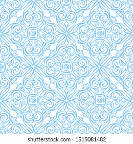 Italian ceramic tile pattern. Ethnic folk ornament. Mexican talavera, portuguese azulejo or spanish majolica.