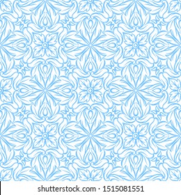 Italian ceramic tile pattern. Ethnic folk ornament. Mexican talavera, portuguese azulejo or spanish majolica.