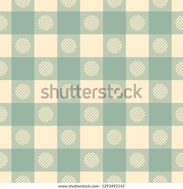 Italian Check Tablecloth Pattern Mint Green Stock Vector Royalty