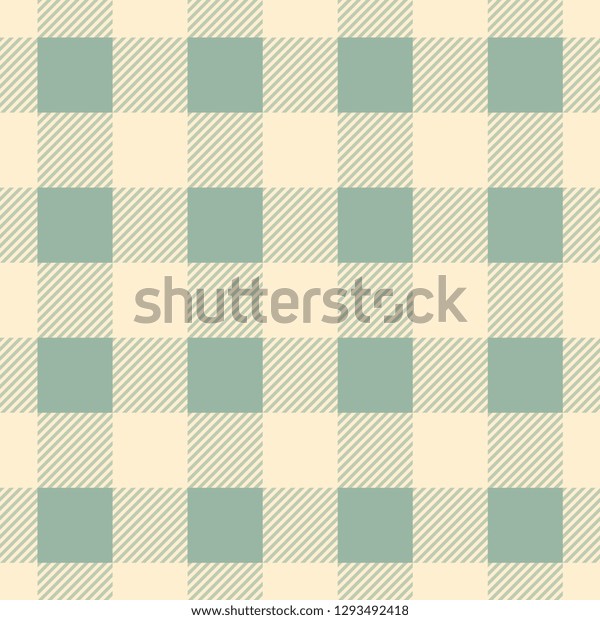 Italian Check Tablecloth Pattern Mint Green Stock Vector Royalty