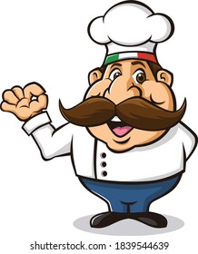 Italian Chef Cartoon Design Vector Stock Vector (Royalty Free ...