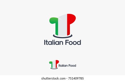 Italian Chef logo template, Italian Food logo designs vector