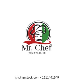 Italian Chef Logo Template Stock Vectors