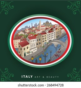 Italian City, Italy Style, Abstract City (vector Art)
