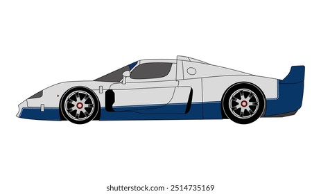 Italian Classic Race Car Vector Speed Icon Rare Vehicle 