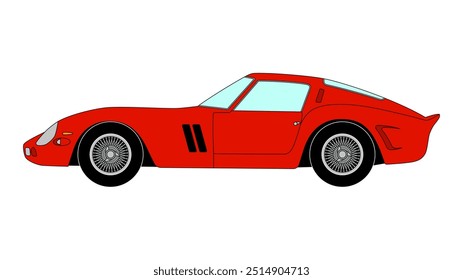 Italian classic retro sport car vector speed icon rare livery heritage vehicle