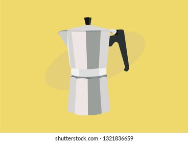 Italian Coffe Maker. Vector Illustrator, Isolated