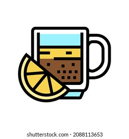 italian coffee color icon vector. italian coffee sign. isolated symbol illustration