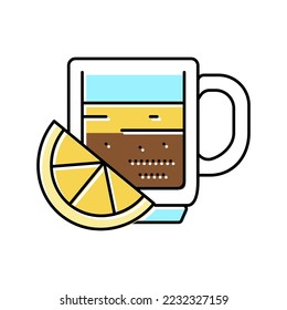 italian coffee color icon vector. italian coffee sign. isolated symbol illustration