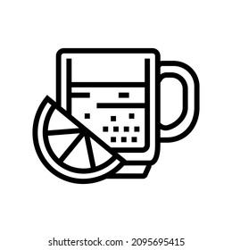 Italienisches Symbol für die Kaffeelinie, Vektorgrafik. Italienisches Kaffeezeichen. isoliertes Kontursymbol