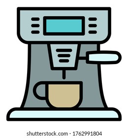 Italian coffee machine icon. Outline italian coffee machine vector icon for web design isolated on white background