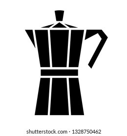 Italian coffee maker, moka pot. Vector illustration