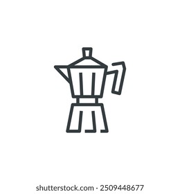 Italian coffee maker percolator icon, vector illustration