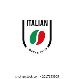 Italian coffee shop logo design template