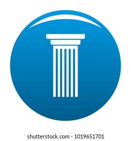 Italian column icon vector blue circle isolated on white background 