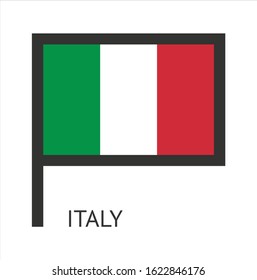 
Italian country flag symbol icon with a white background
