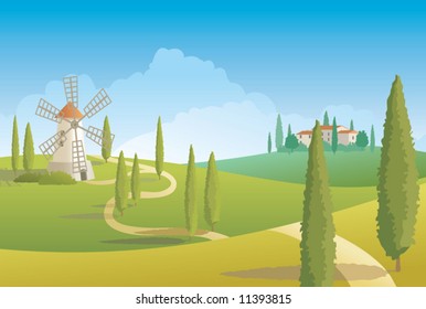 Italian countryside landscape